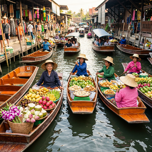 ทัวร์ตลาดน้ำดำเนินสะดวก 4D3N